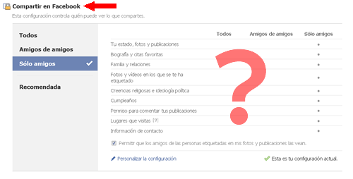 Configurando privacidad Facebook