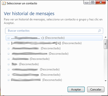 Ver historial Messenger