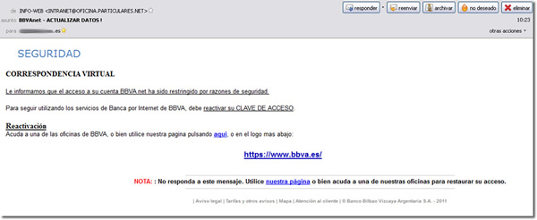 Phishing BBVA