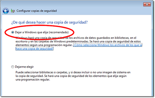 Copia seguridad Windows 7