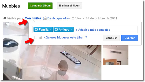 Configurar privacidad fotos Google+