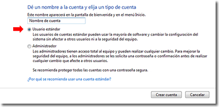 Usuario estándar