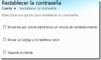 Recuperar contraseña en Messenger