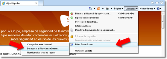 Anti phishing en Explorer