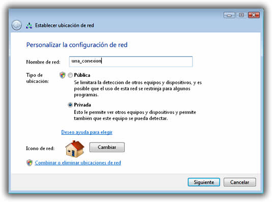 Red pública o red privada en la configuración de Windows