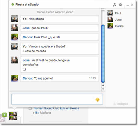 Tuenti y el chst de grupo