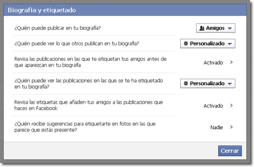 Privacidad en Facebook