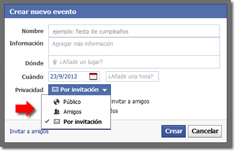 Eventos en Facebook