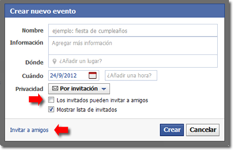 Eventos en Facebook