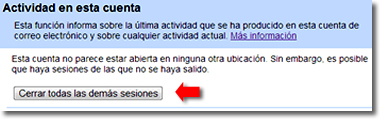 cerrar la sesión de Gmail a distancia