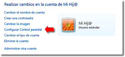 Control parental en Windows