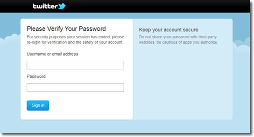 El phishing en Twitter