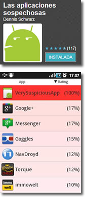 Aplicaciones sospechosas para Android