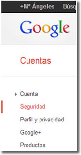 Google account y la verificación en dos pasos