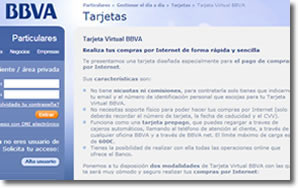 Tarjeta online BBVA