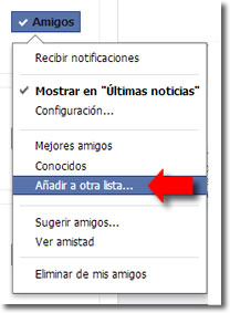 lista de acceso restringido en Facebook