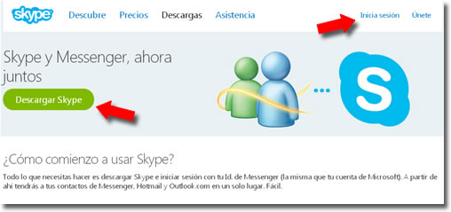 Actualizar Messenger a Skype