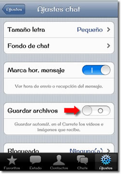 No guardar las fotos del WhatsApp