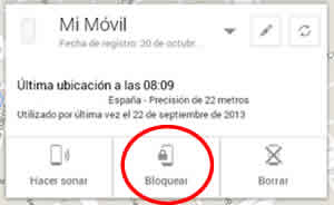 Bloqueo remoto con contraseña para los Android