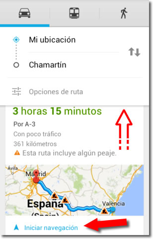 Cómo utilizar Google Maps como navegador