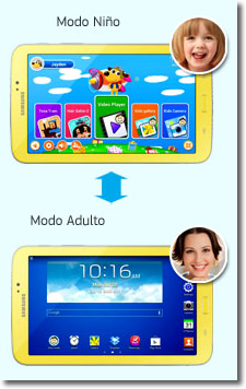 Tablet Galaxy Tab 3 Kids para niños y padres