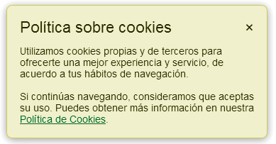 Aceptar las cookies de las páginas de Internet