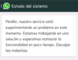 Bulos que aparecen porque Whatsapp no funciona