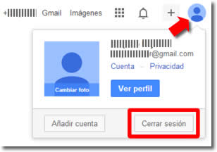 Cerrar sesión en Google