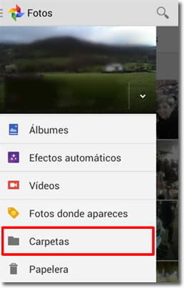 Subida automática de las carpetas de fotos y vídeos en Android