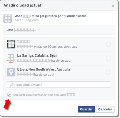 Cómo funcionan las preguntas sobre información personal en Facebook