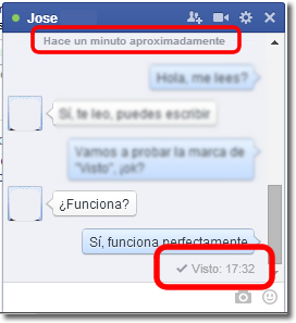 Ocultar a nuestros contactos la marca Visto en Facebook