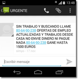 Cuidado con los fraudes por SMS