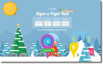 Sigue a Papá Noel en Google