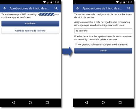 Facebook y la aprobación de inicio de sesión