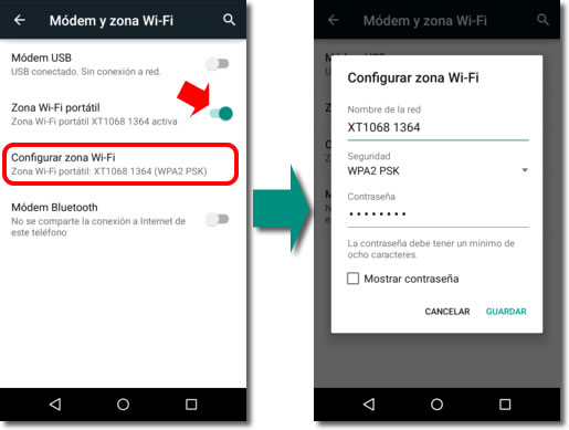 Zona wifi Android