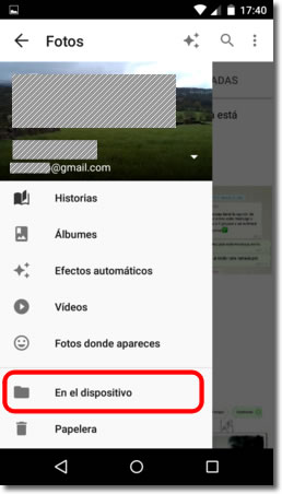 Carpetas para la subida automática de Android