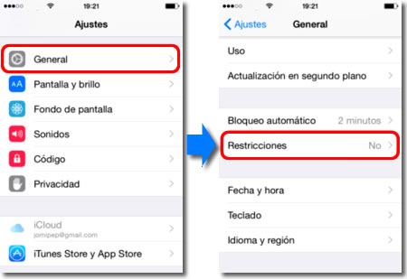 El control parental en el iPhone