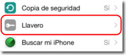 El llavero del iPhone o iPad