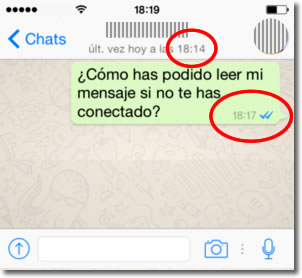 Utilizar Whatsapp sin que cambie nuestra última hora