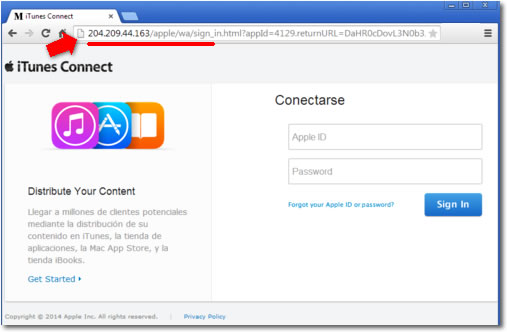 Un phishing para robar las cuentas de usuarios de Apple