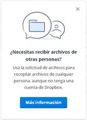 Podemos solicitar a cualquier persona que suba archivos a nuestro DropBox