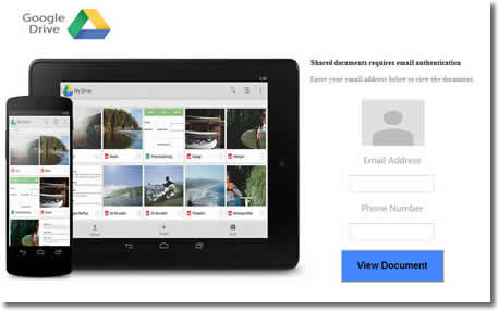 Usan la imagen de Google Drive para intentar engañarnos