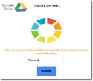 Usan la imagen de Google Drive para intentar engañarnos