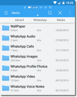 When we delete a chat in whatsapp the files it contains do not disappear