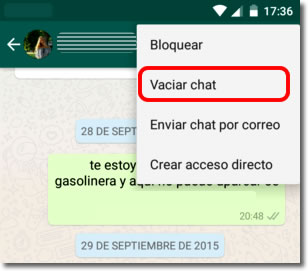 Cuando borramos un chat en whatsapp no desaparecen los archivos que contiene