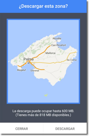 Ya es posible utilizar los mapas de Google en España sin conexión