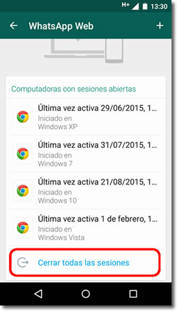 Disconnect Whatsapp Web if you do not want them to read your conversations Disconnect Whatsapp Web if you do not want them to read your conversations