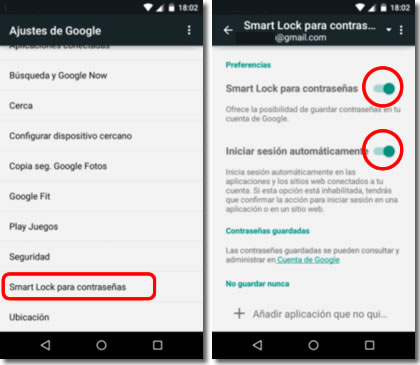 Smart Lock contraseñas, el gestor de contraseñas en Android y Chrome
