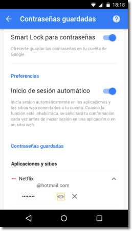 Smart Lock contraseñas, el gestor de contraseñas en Android y Chrome