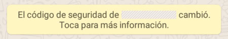 ¿Qué significa que el código de seguridad cambió en Whatsapp?